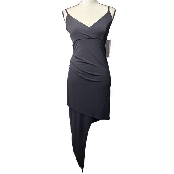 NWT Almost Famous Sz M Y2K Black Asymetrical Babydoll Dress Witchy Whimsy Goth - Picture 1 of 9